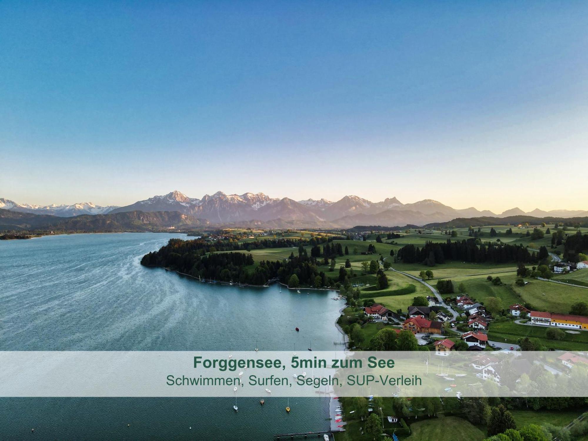 Chalet - Ferienwohnungen - Biohof Stoeger - Panoramasuedbalkon - Grandiose Aussicht Auf See, Berge Und Schloss Neuschwanstein Rieden Εξωτερικό φωτογραφία