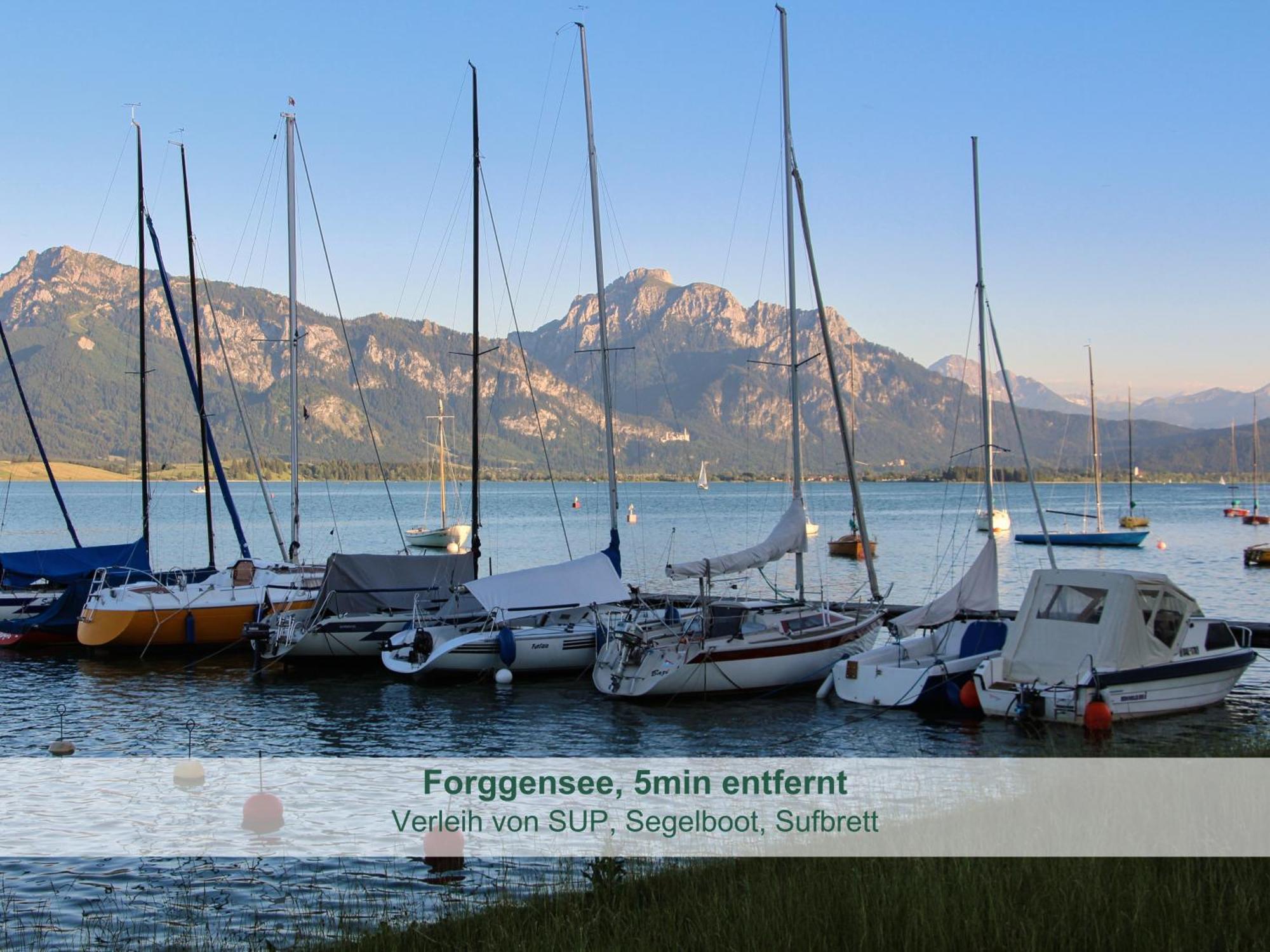 Chalet - Ferienwohnungen - Biohof Stoeger - Panoramasuedbalkon - Grandiose Aussicht Auf See, Berge Und Schloss Neuschwanstein Rieden Εξωτερικό φωτογραφία